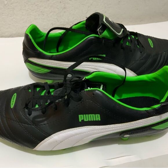 Puma Football Size 14US Esito Soft Ground Black Leather Boots Cleats - Picture 3 of 12